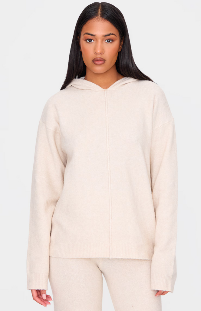 Tall Stone Soft Knit Oversized Hoodie Set