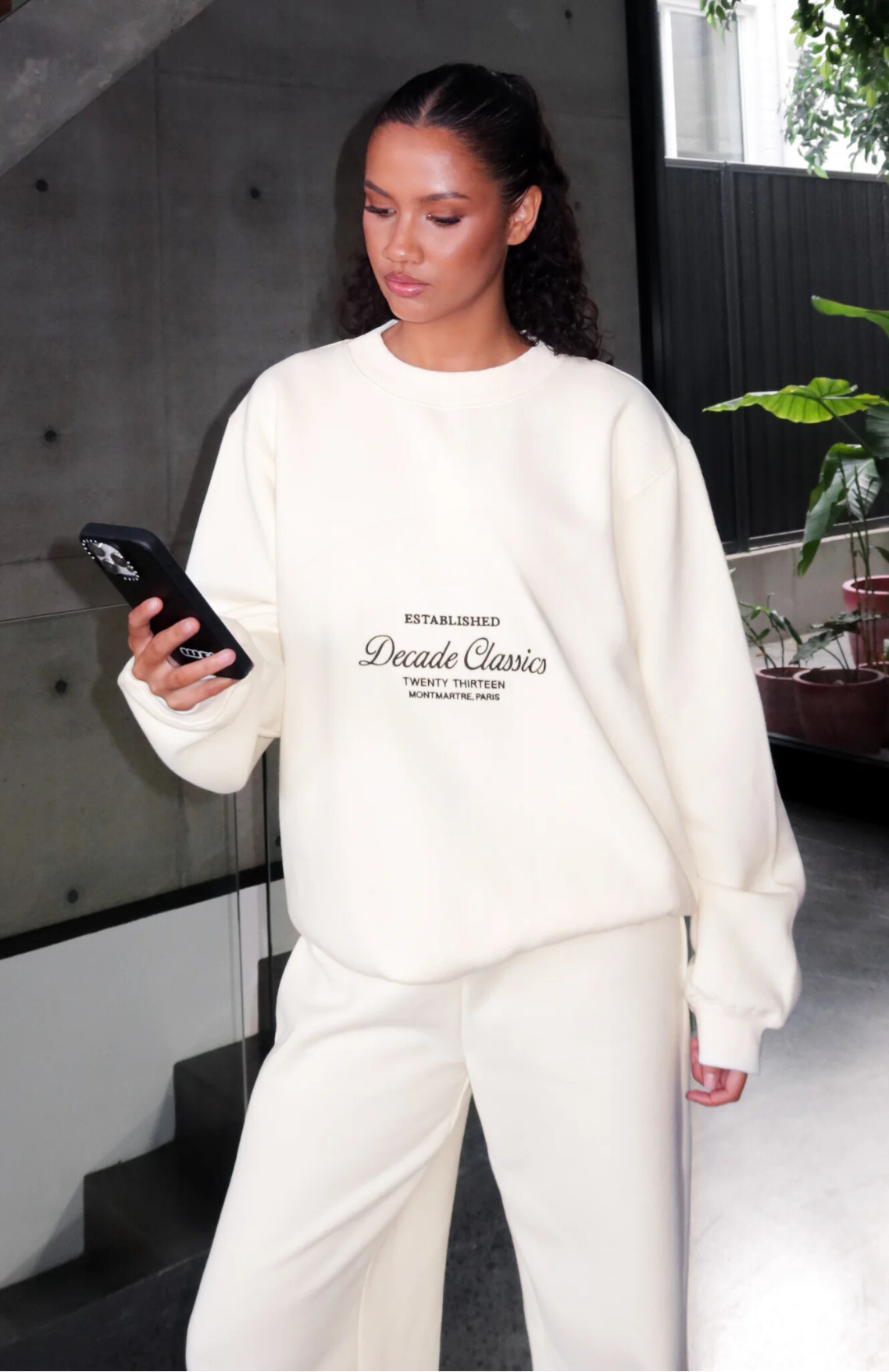 Oversize Sweater Set - Cream