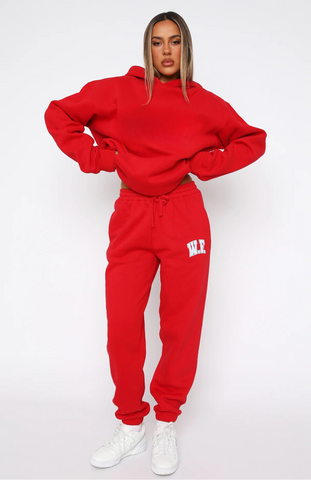 Oversize Hoodie Set - Red