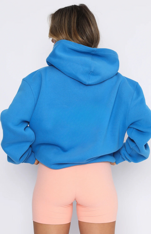 Oversize Hoodie + Shorts Set - Azure