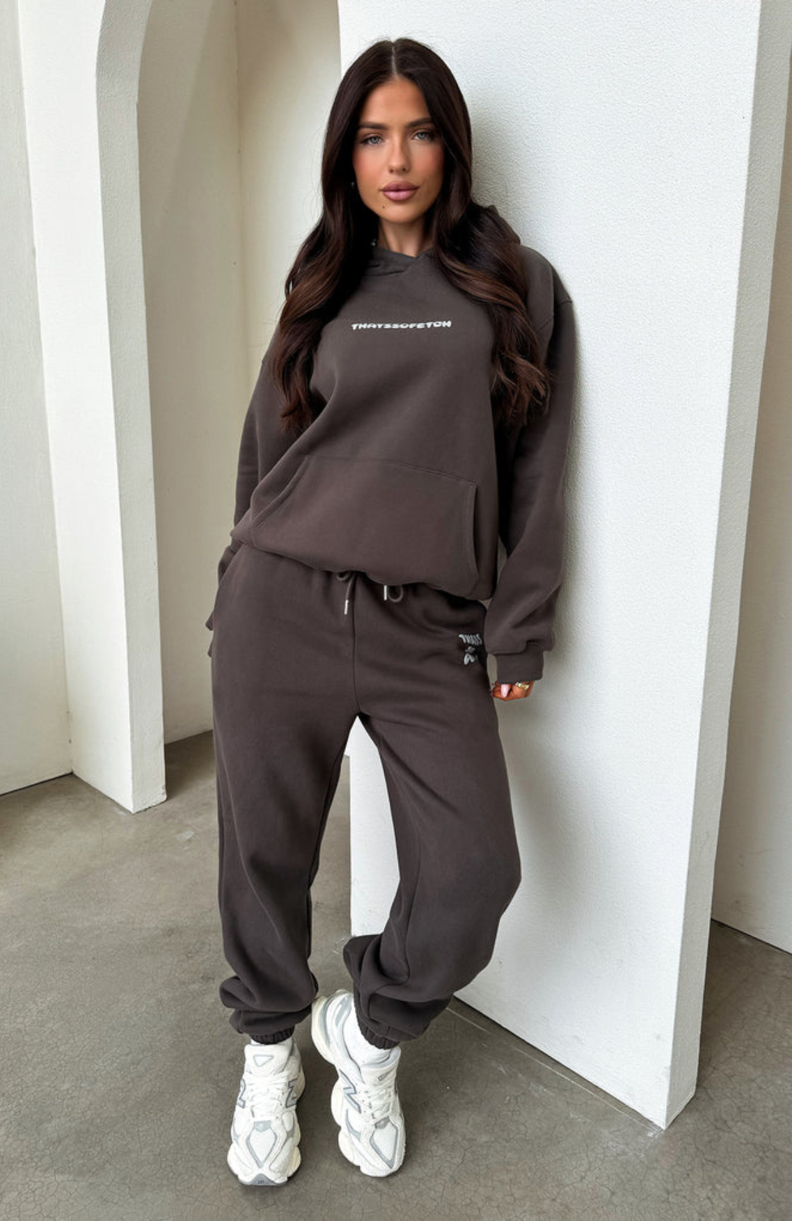 Oversize Hoodie + Shorts Set - Charcoal