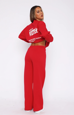 Oversize Sweater Set - Red