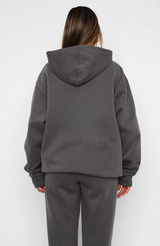 Oversize Hoodie + Wide Leg Sweatpants  - Volcanic