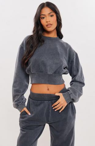 Tall Oversized Sweatshirt - Washed Charcoal