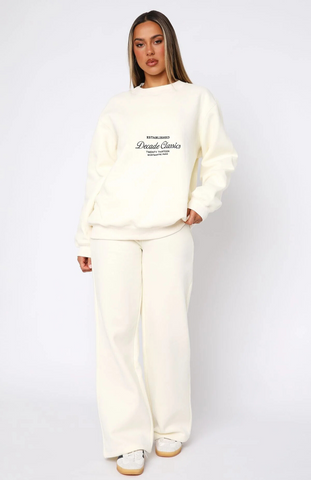 Oversize Sweater Set - Cream