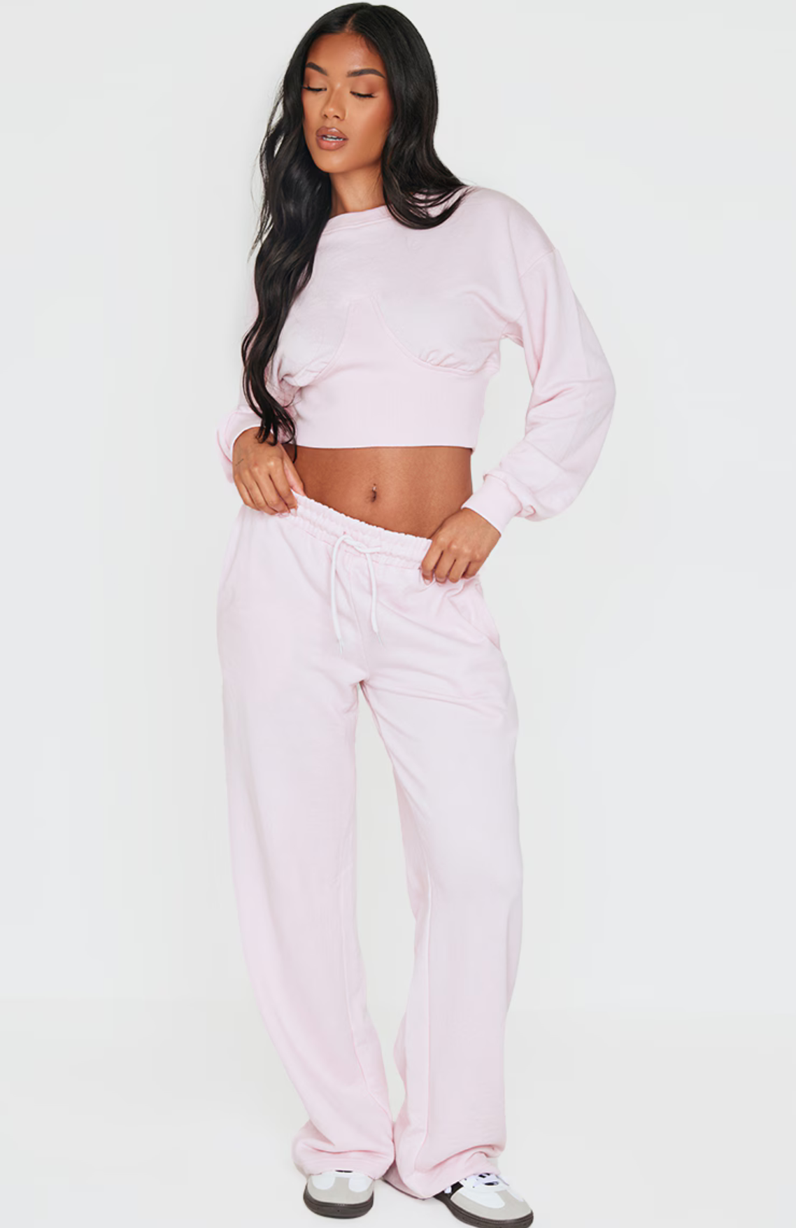 Oversized Sweatshirt Set - Baby Pink