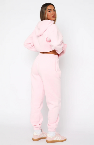 Oversize Hoodie Set - Pink Posy