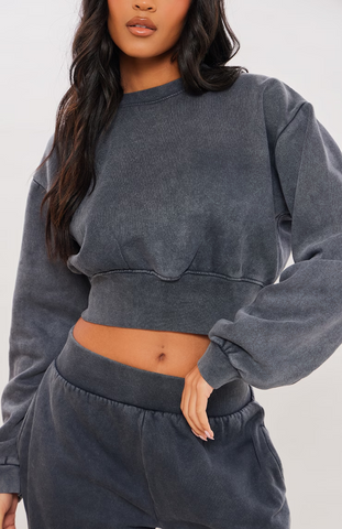 Tall Oversized Sweatshirt - Washed Charcoal