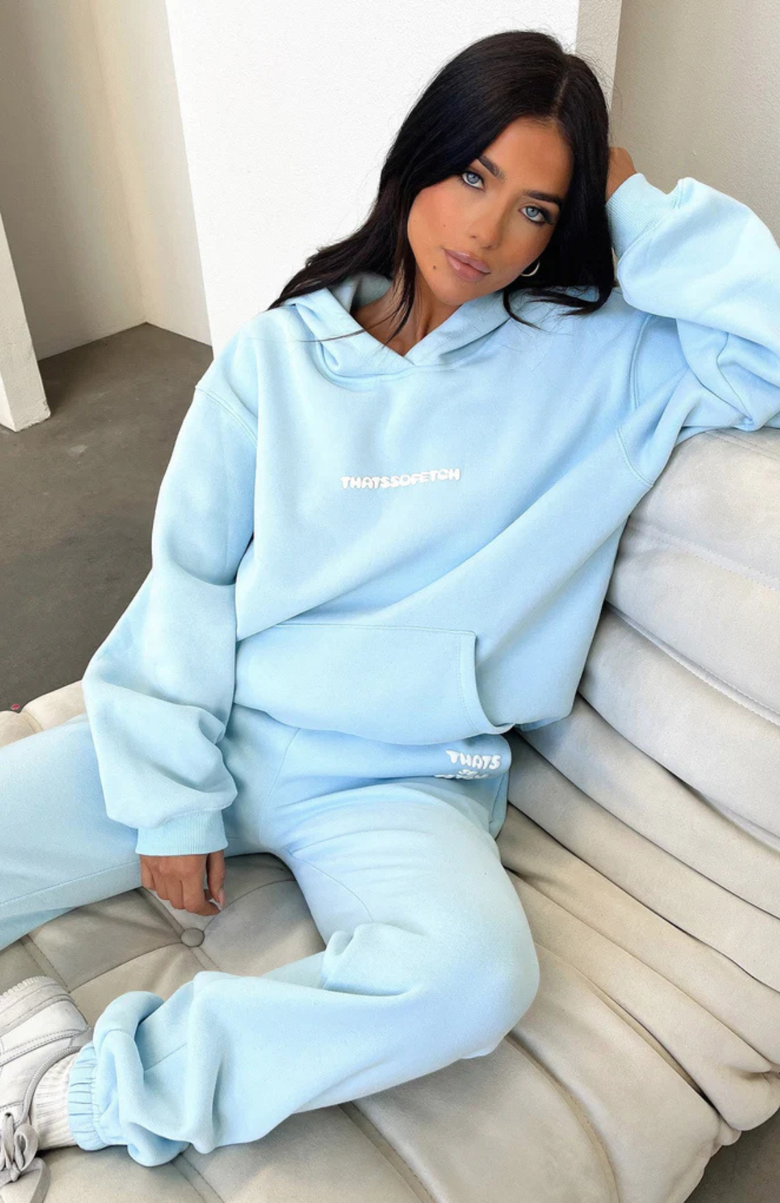 Oversize Hoodie Set - Pale Blue