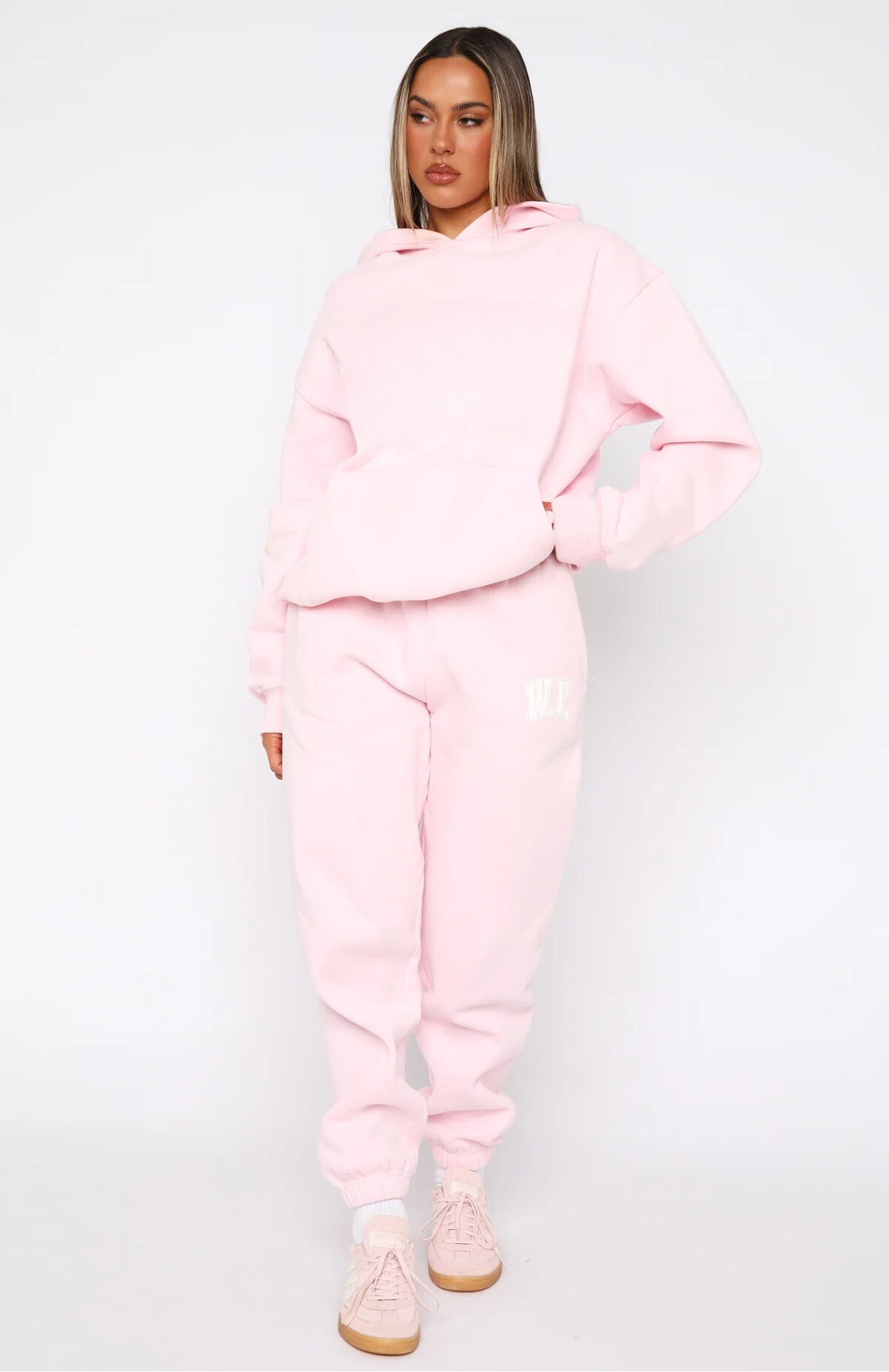 Oversize Hoodie Set - Pink Posy