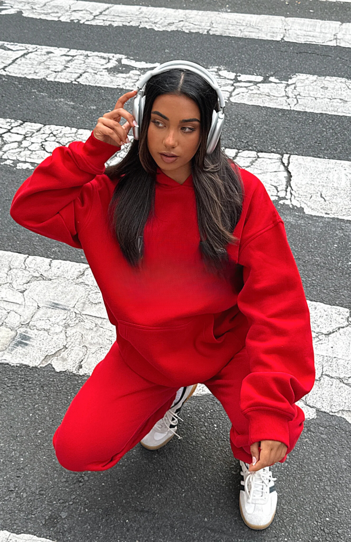 Oversize Hoodie Set - Red