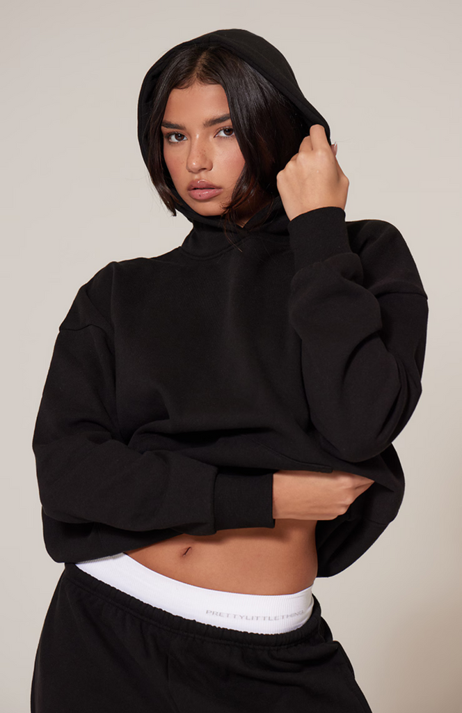 Premium Basic Oversized Hoodie Set - Black