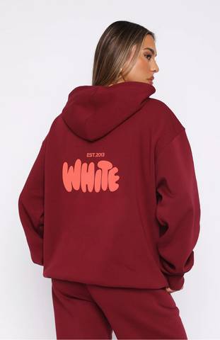 Oversize Hoodie Set - Burgundy