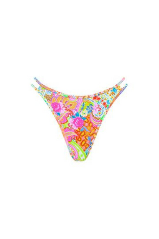 Tropical Twist - Twin Strap Cheeky Bikini Bottom