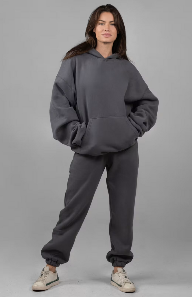 Minimalist Oversize Sweatsuit - Steel Grey