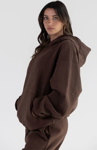 Minimalist Oversize Sweatsuit - Walnut