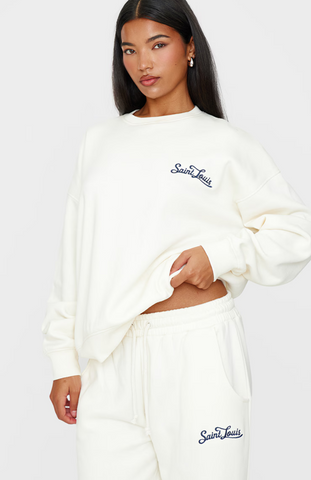 Oversized Sweatshirt Set - Cream