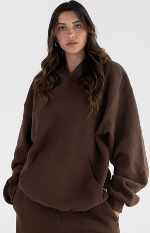 Minimalist Oversize Sweatsuit - Walnut