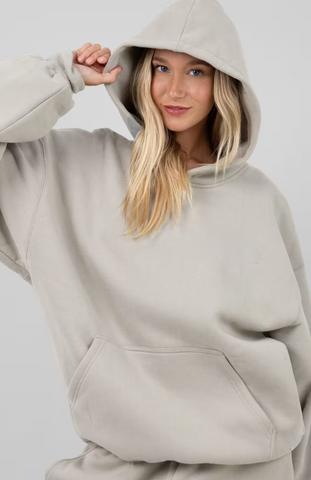 Minimalist Oversize Sweatsuit - Cement