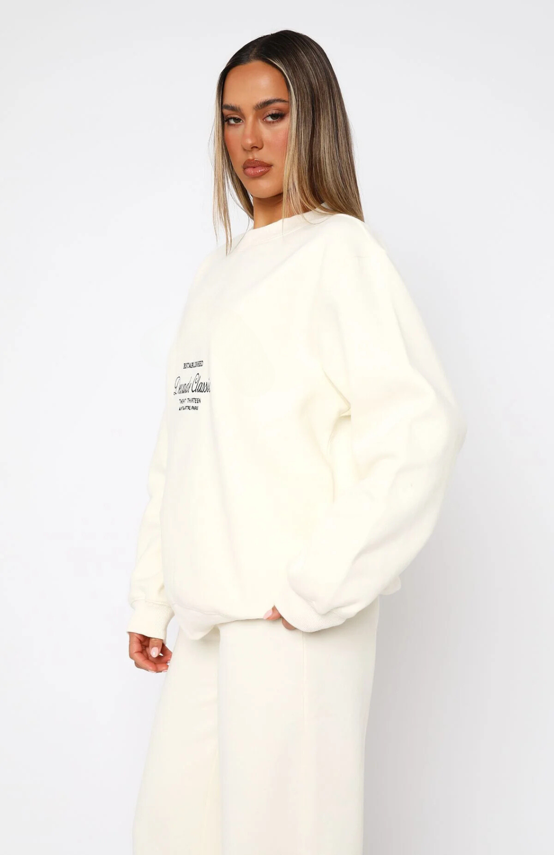 Oversize Sweater Set - Cream