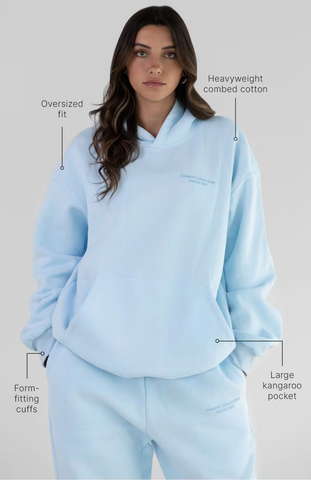 Pastel Oversize Sweatpants - Baby Blue