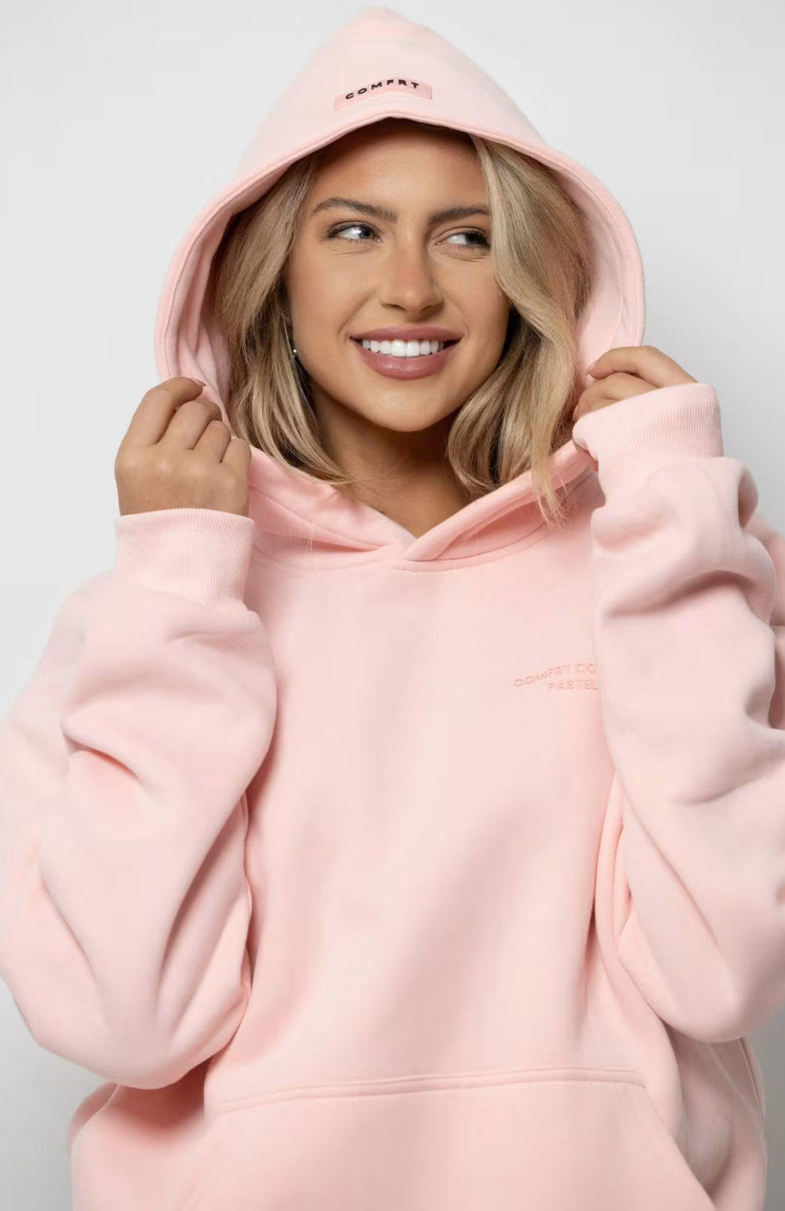 Oversize Hoodie + Shorts Set - Bubblegum