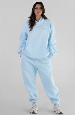 Pastel Oversize Sweatpants - Baby Blue