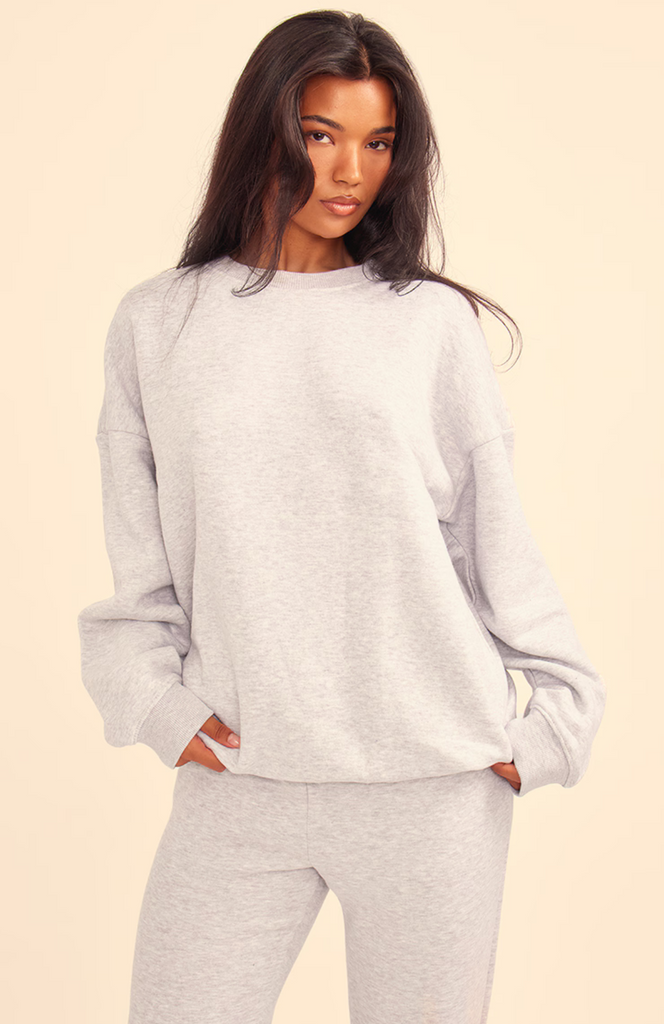 Longline Oversized Sweatshirt - Grey