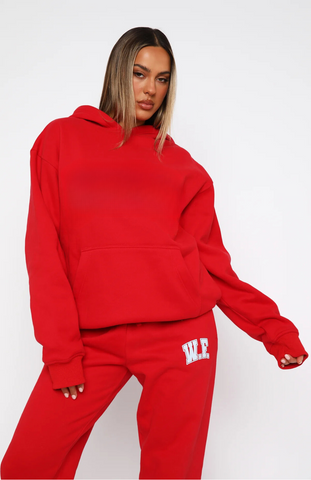 Oversize Hoodie Set - Red