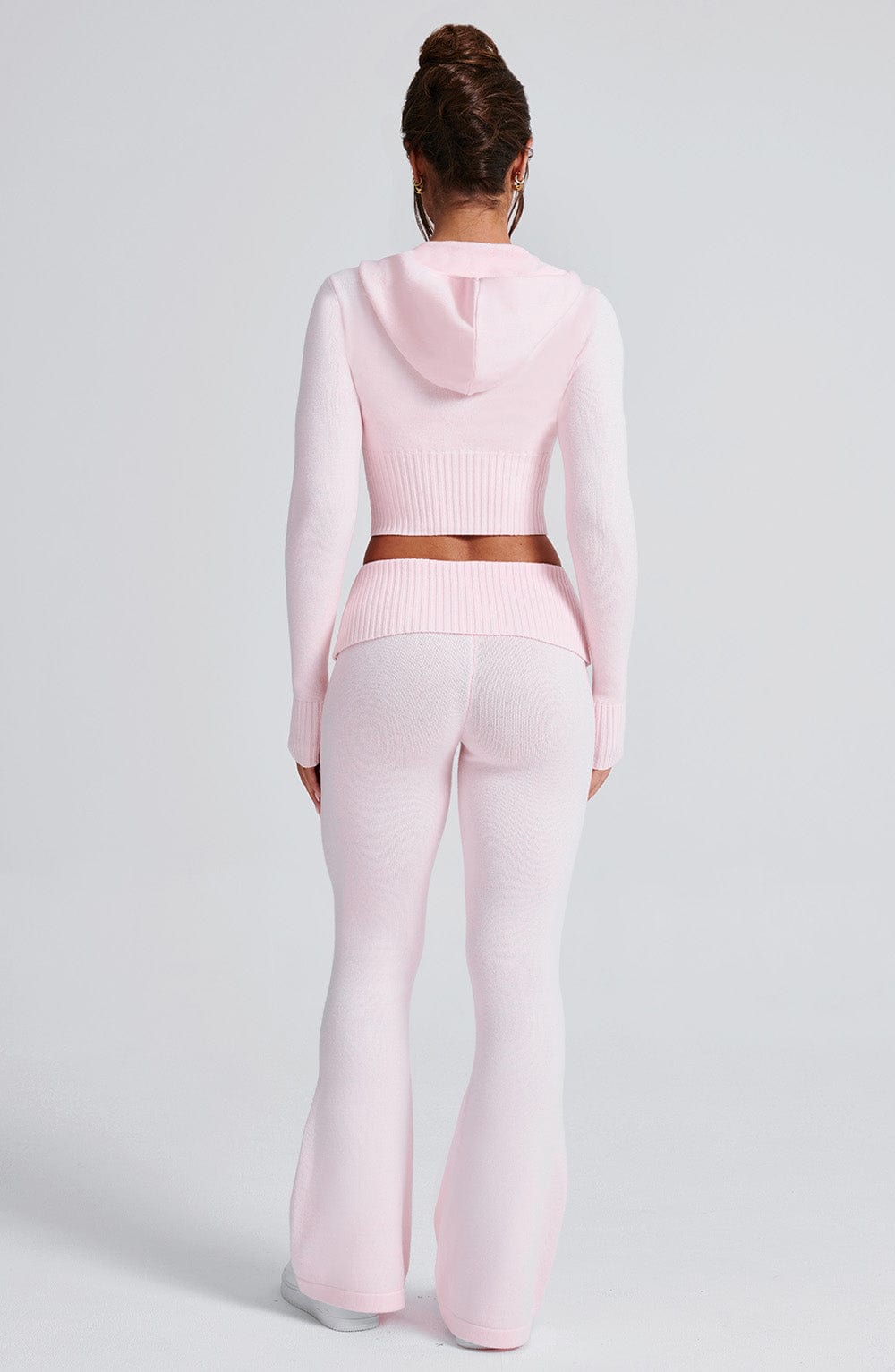 Aria Knit Hoodie Set - Pink