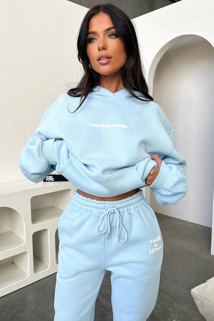 Oversize Hoodie Set - Pale Blue