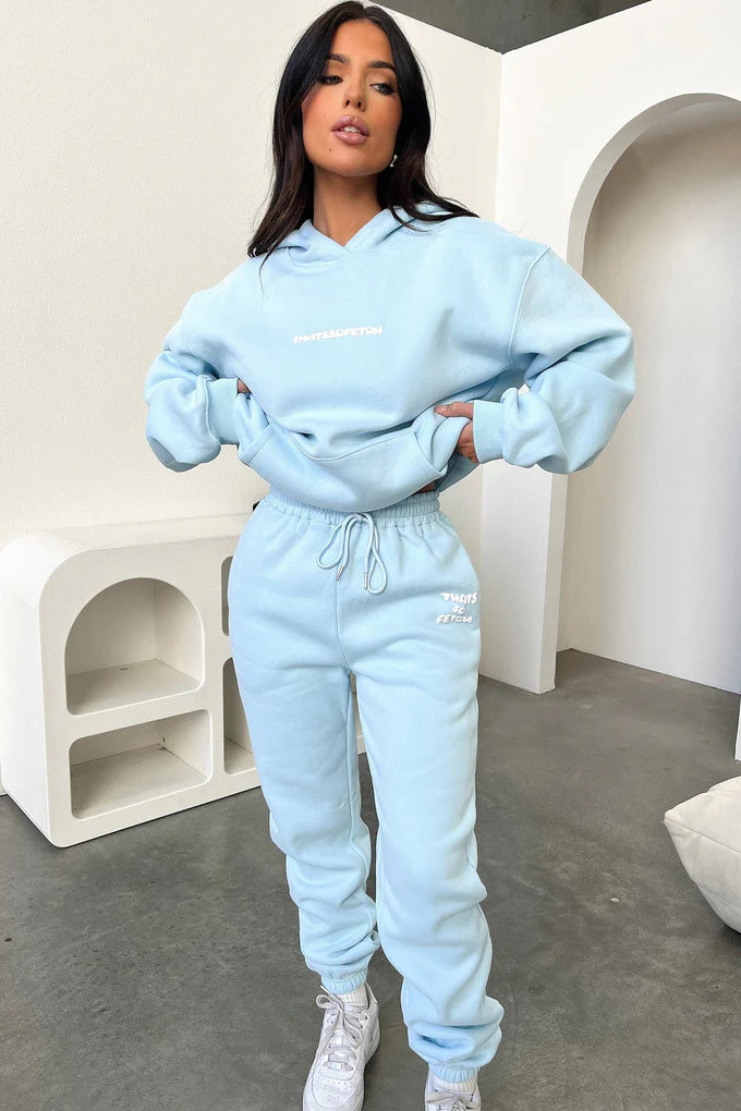 Oversize Hoodie Set - Pale Blue