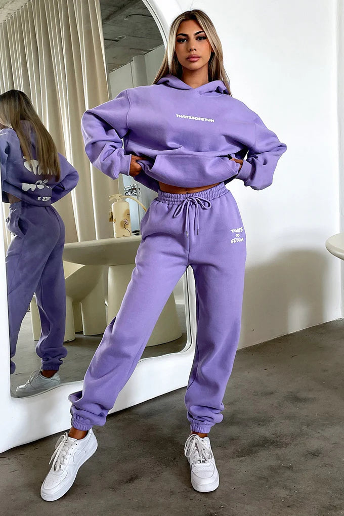 Oversize Hoodie Set - Purple