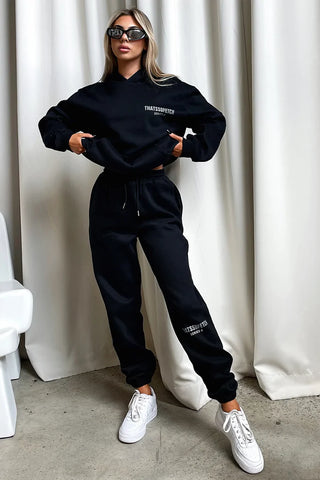 Oversize Hoodie Set - Black