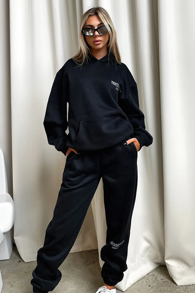 Oversize Hoodie Set - Black