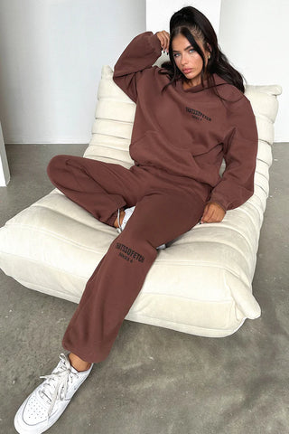 Oversize Hoodie Set - Brown