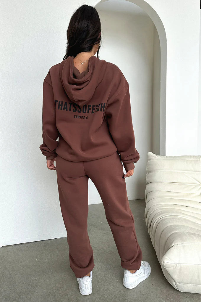 Oversize Hoodie Set - Brown